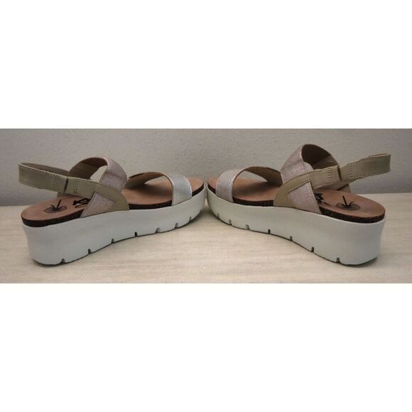 OTBT 10335 Women's Sz 9M Silver Nova Leather Slingback Platform Sandals - Picture 12 of 15